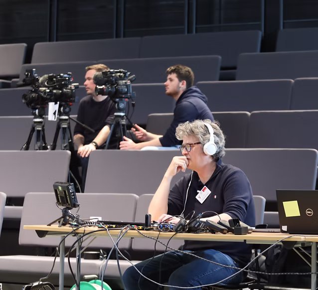 Caméra professionnelle en tournage