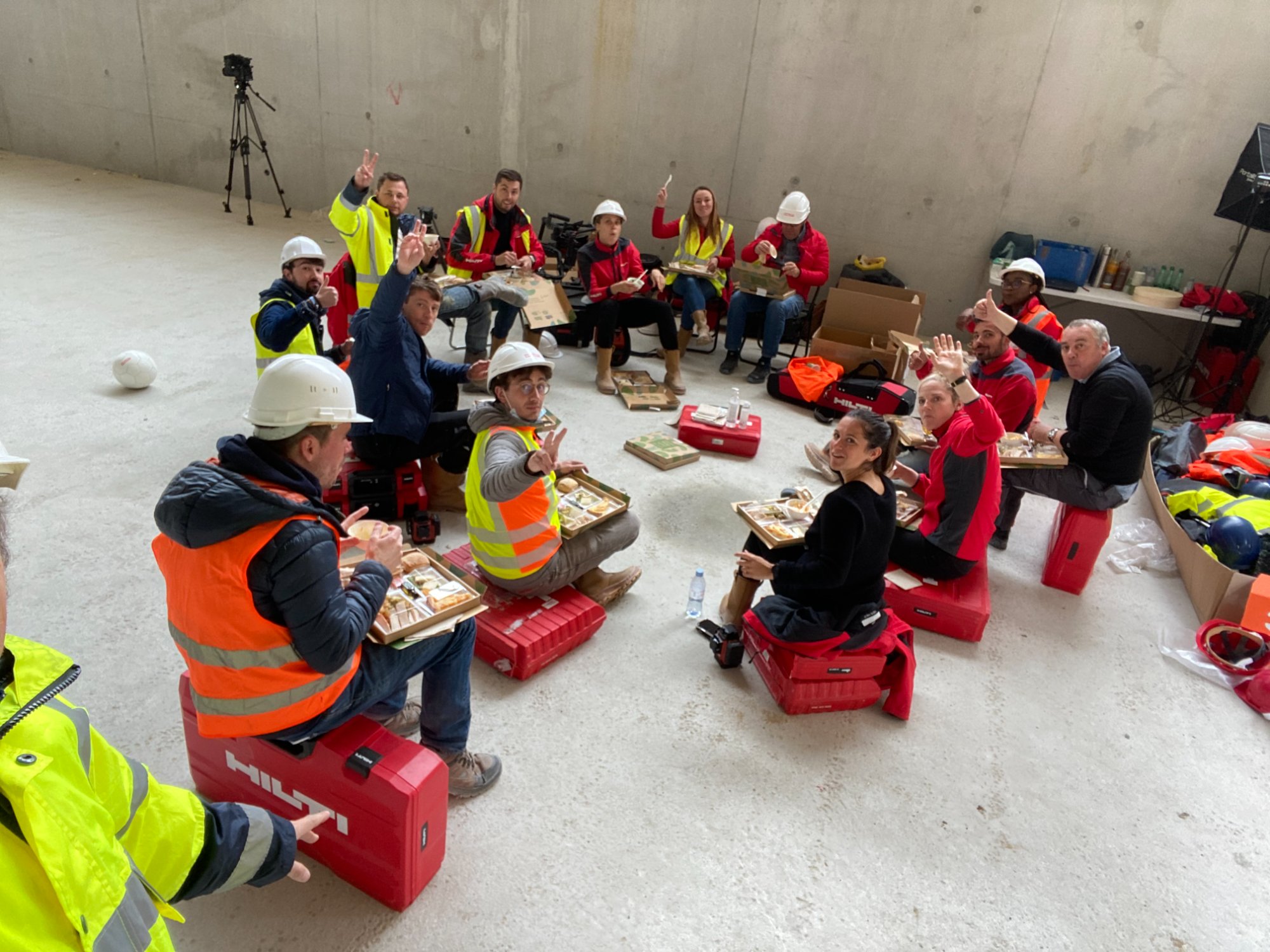 The JPG VIDEO team on a construction shoot